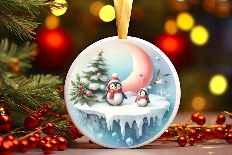 Round Christmass Ornament Sublimation|Clipart