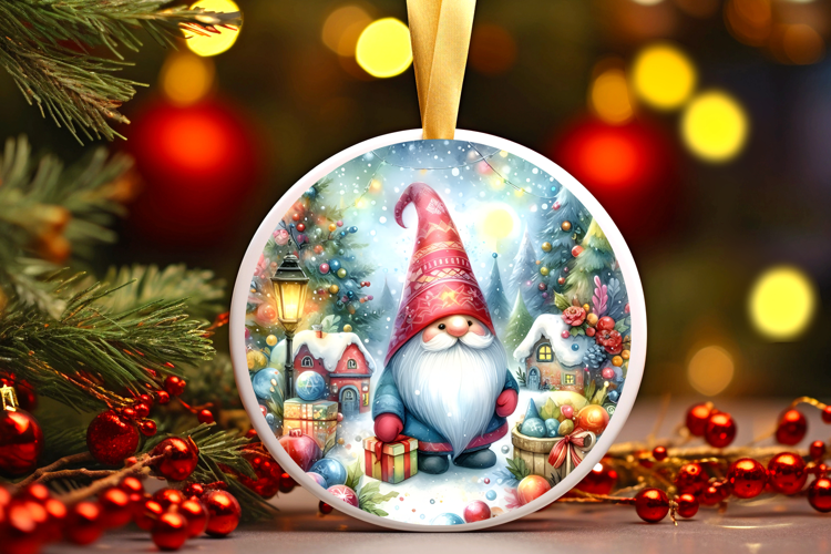 Round Christmass Ornament Sublimation|Clipart