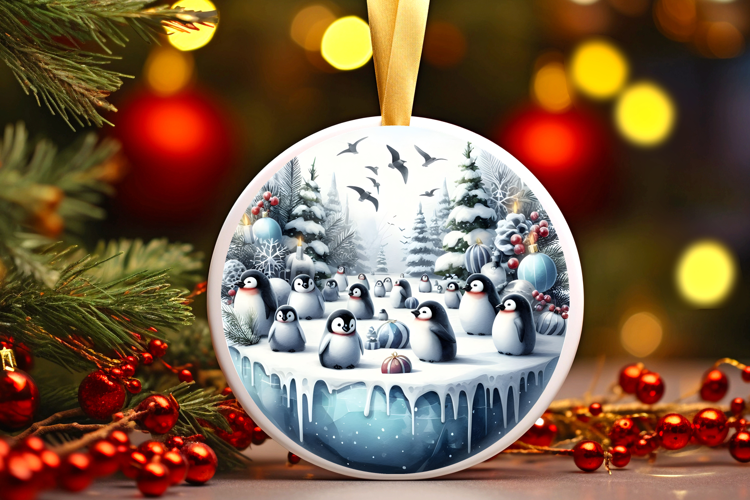 Round Christmass Ornament Sublimation|Clipart