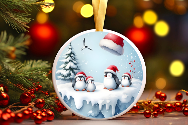 Round Christmass Ornament Sublimation|Clipart