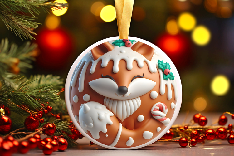 Round Christmass Ornament Sublimation|Clipart