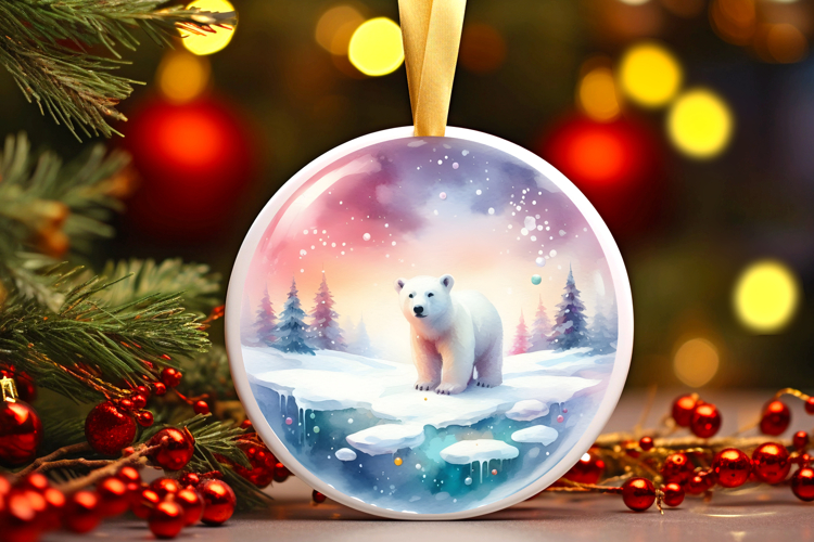 Round Christmass Ornament Sublimation|Clipart