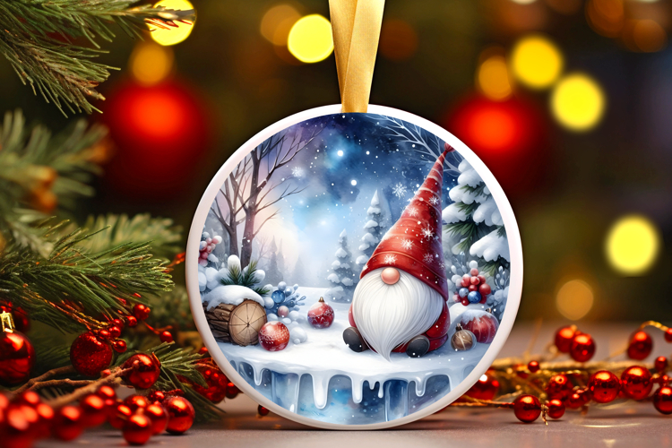 Round Christmass Ornament Sublimation|Clipart