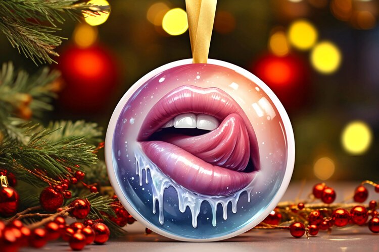 Round Christmass Ornament Sublimation|Clipart example image 1