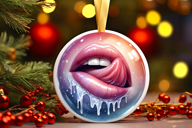 Round Christmass Ornament Sublimation|Clipart