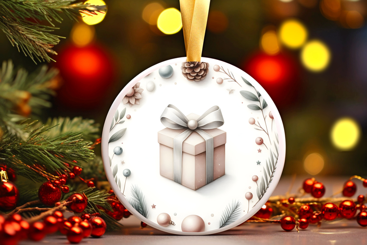 Round Christmass Ornament Sublimation|Clipart