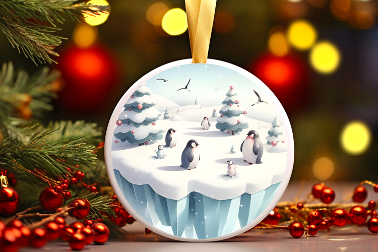 Round Christmass Ornament Sublimation|Clipart