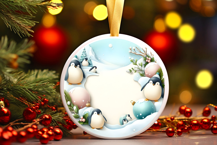 Round Christmass Ornament Sublimation|Clipart