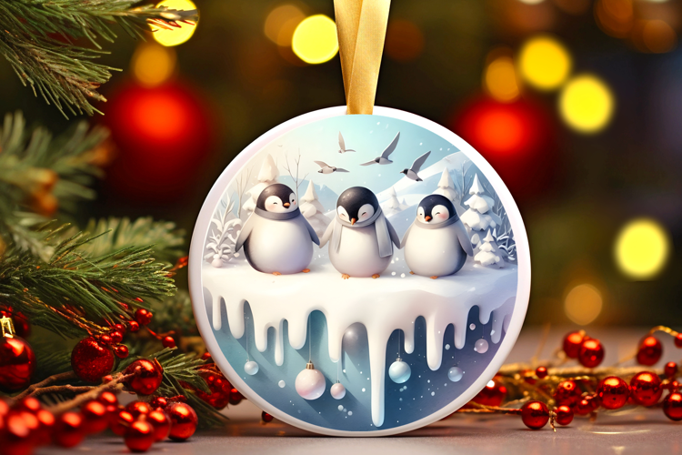 Round Christmass Ornament Sublimation|Clipart