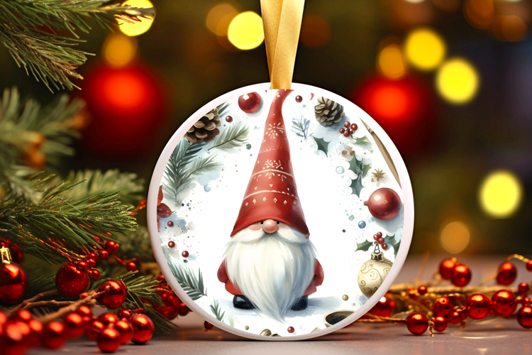Round Christmass Ornament Sublimation|Clipart