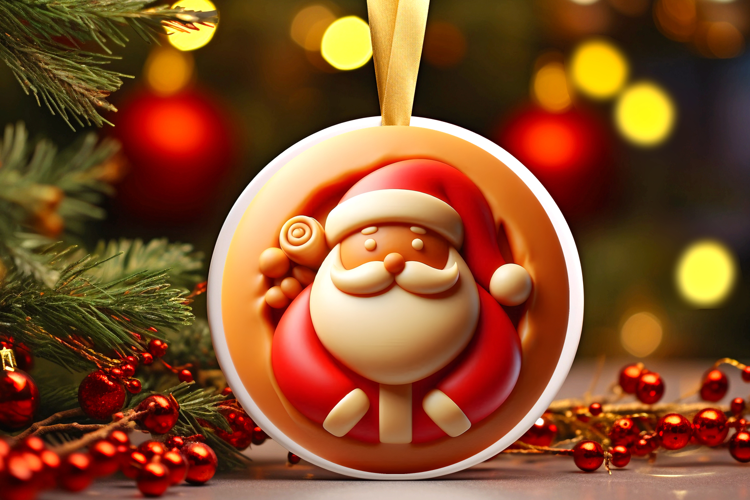 Round Christmass Ornament Sublimation|Clipart