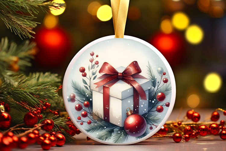 Round Christmass Ornament Sublimation|Clipart