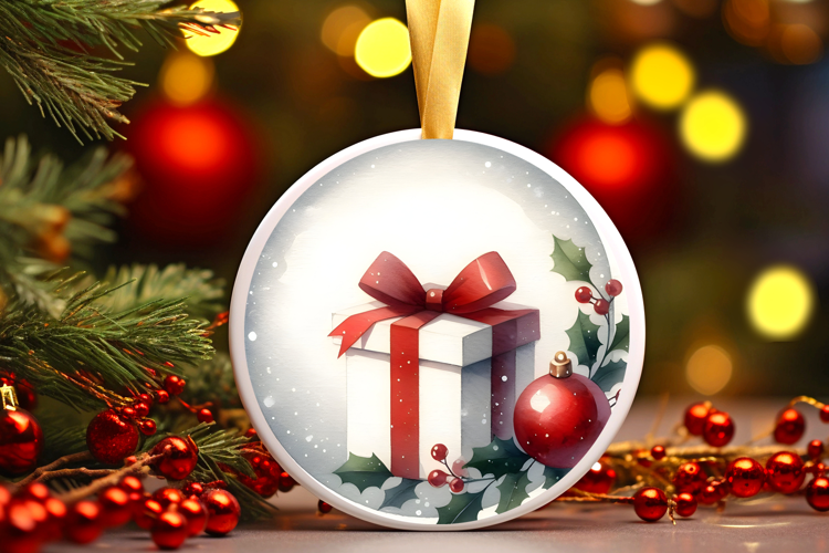 Round Christmass Ornament Sublimation|Clipart