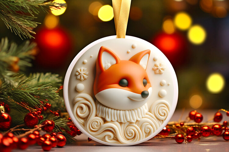 Round Christmass Ornament Sublimation|Clipart example image 1