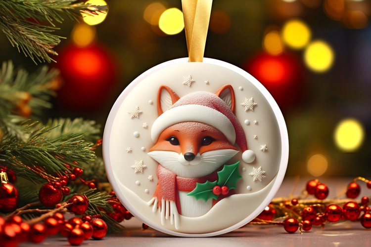 Round Christmass Ornament Sublimation|Clipart