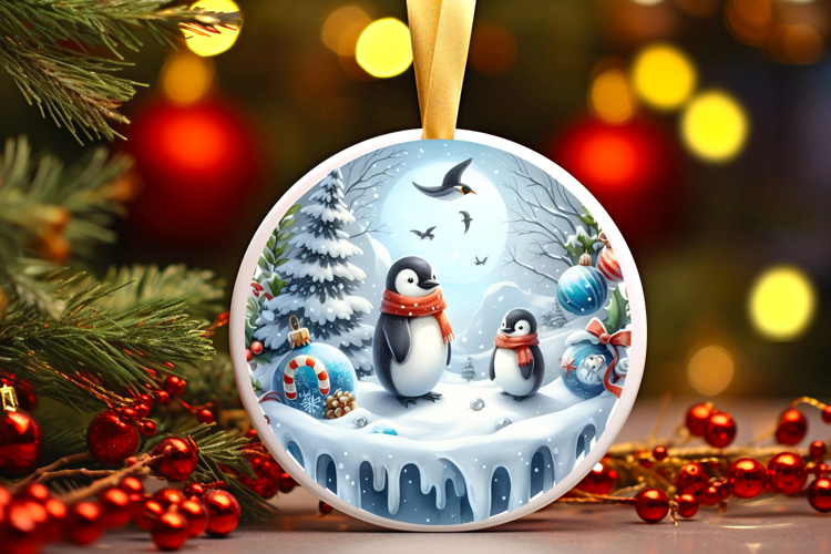 Round Christmass Ornament Sublimation|Clipart