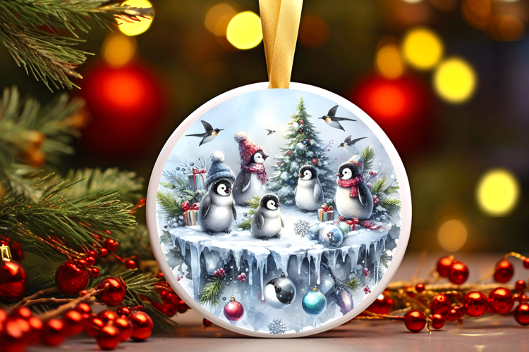 Round Christmass Ornament Sublimation|Clipart
