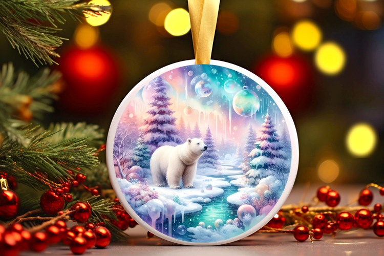 Round Christmass Ornament Sublimation|Clipart