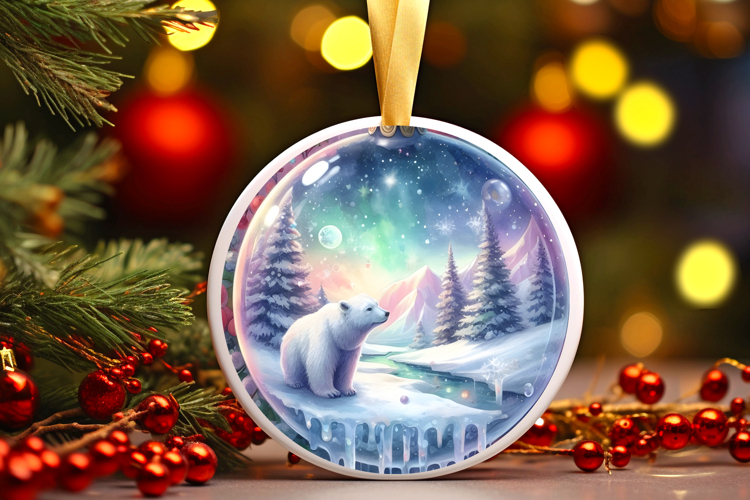 Round Christmass Ornament Sublimation|Clipart