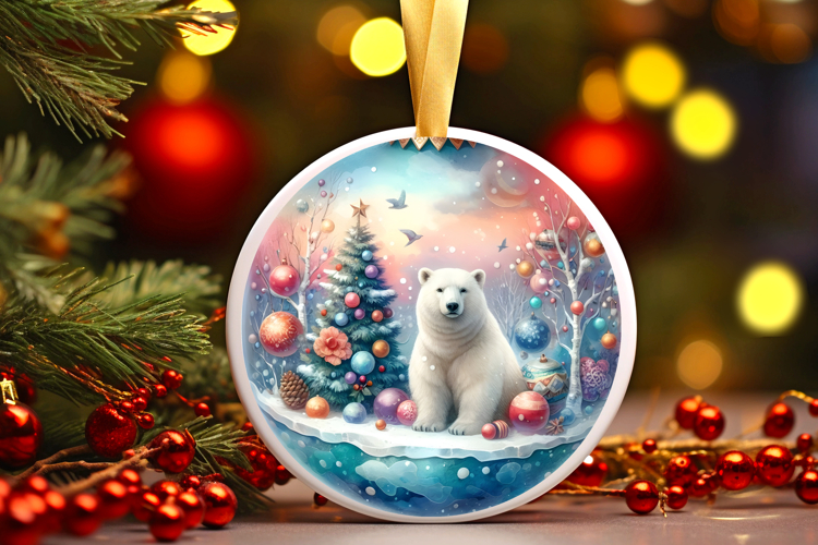 Round Christmass Ornament Sublimation|Clipart