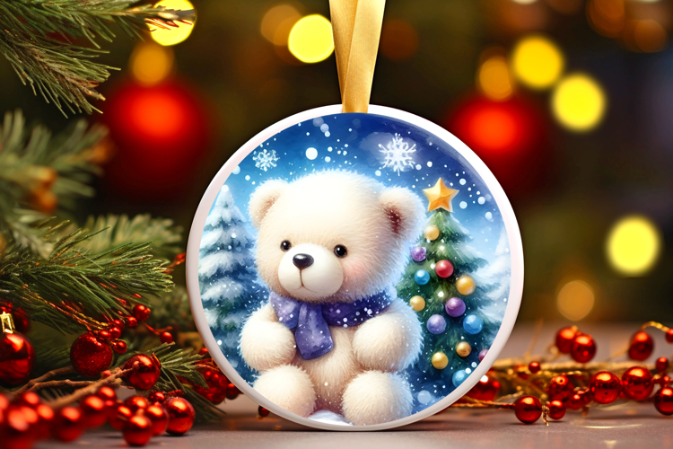 Round Christmass Ornament Sublimation|Clipart
