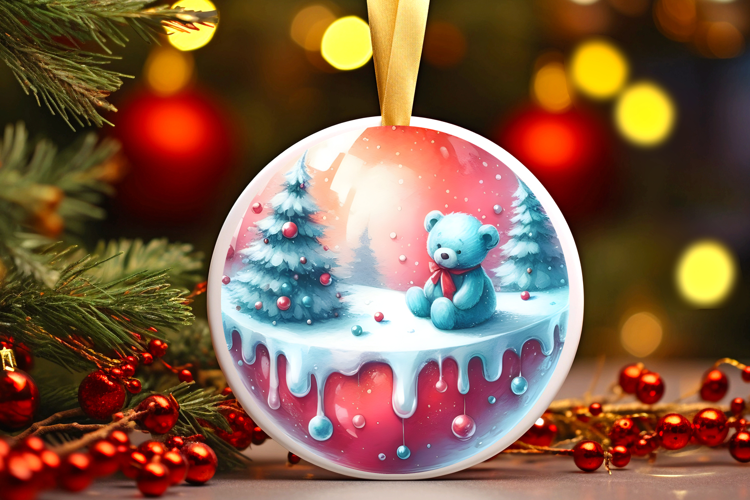 Round Christmass Ornament Sublimation|Clipart