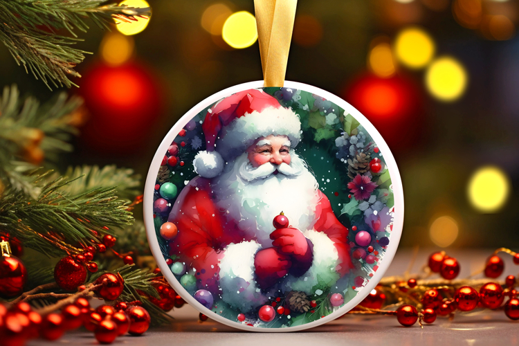 Round Christmass Ornament Sublimation|Clipart