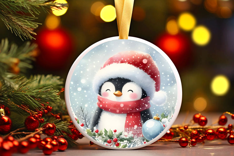 Round Christmass Ornament Sublimation|Clipart