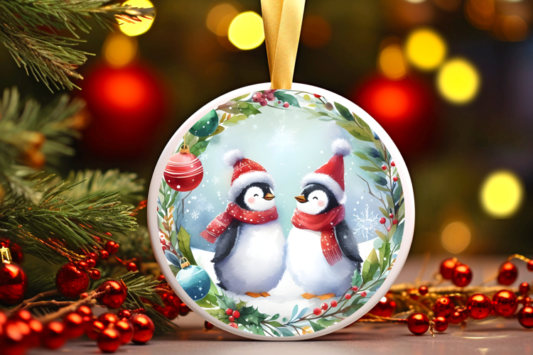 Round Christmass Ornament Sublimation|Clipart