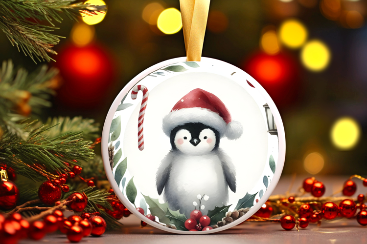 Round Christmass Ornament Sublimation|Clipart