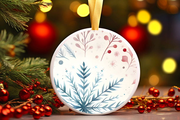 Round Christmass Ornament Sublimation|Clipart