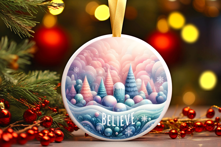 Round Christmass Ornament Sublimation|Clipart