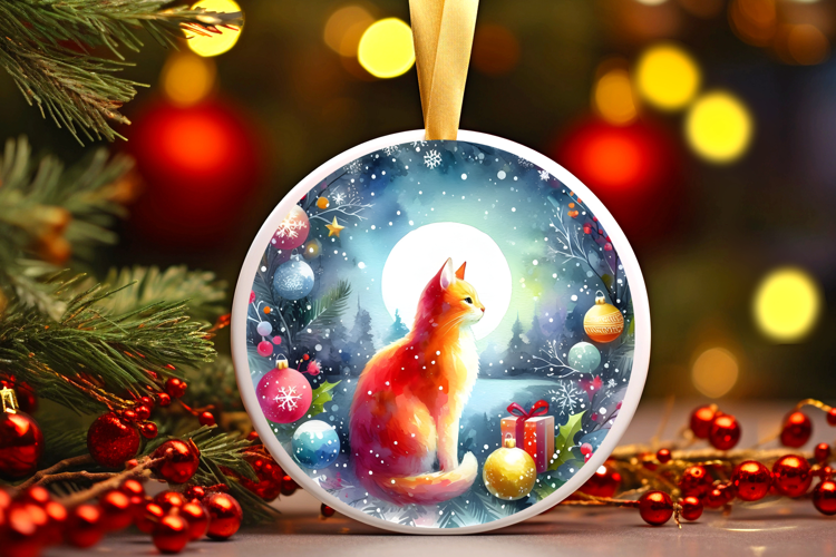 Round Christmass Ornament Sublimation|Clipart