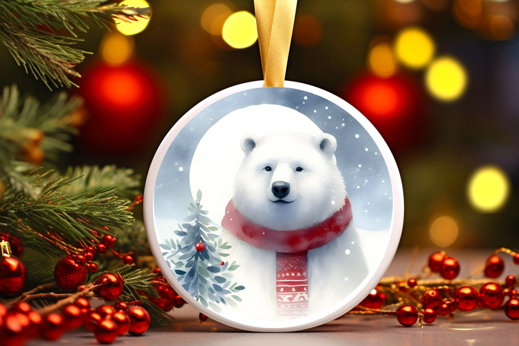 Round Christmass Ornament Sublimation|Clipart