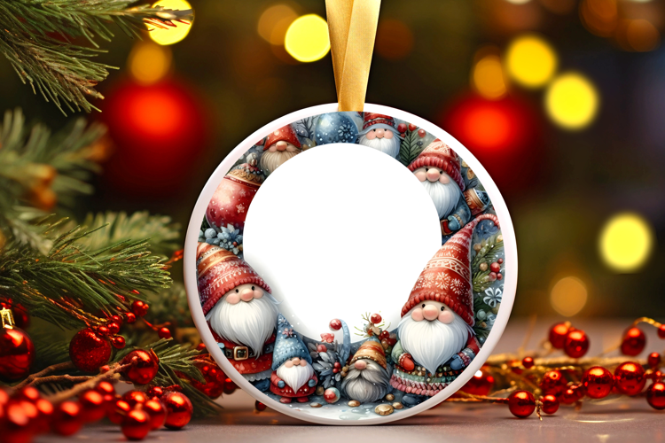 Round Christmass Ornament Sublimation|Clipart