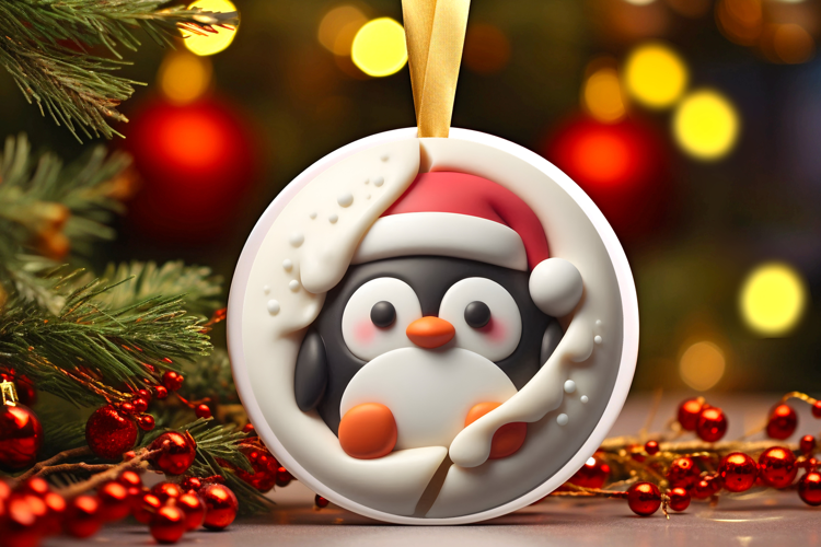 Round Christmass Ornament Sublimation|Clipart