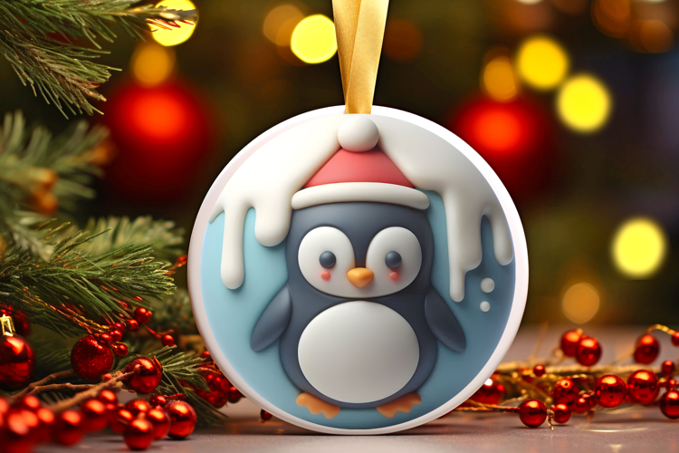 Round Christmass Ornament Sublimation|Clipart