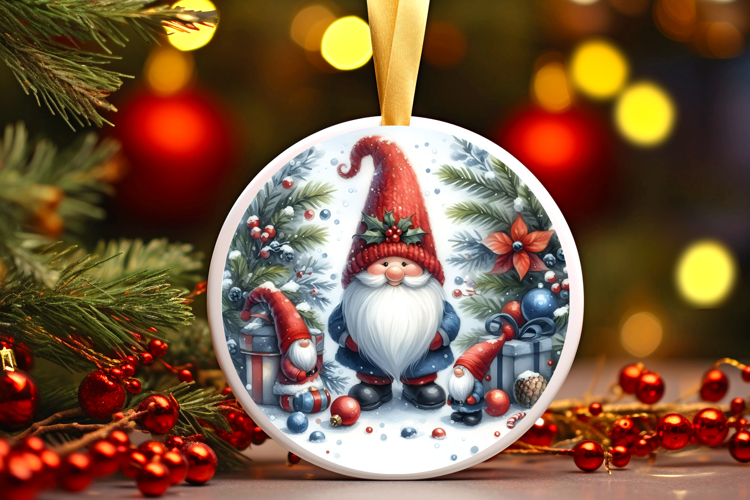 Round Christmass Ornament Sublimation|Clipart