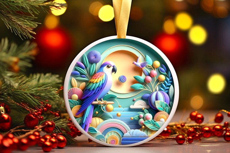Round Christmas Ornament Sublimation|Clipart
