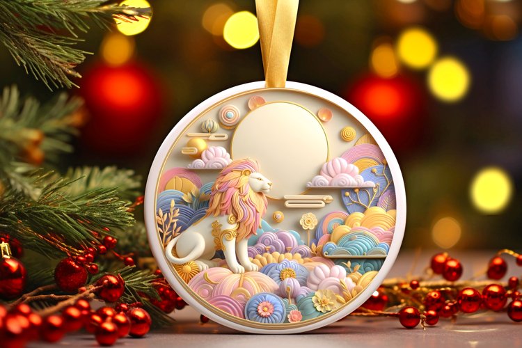 Round Christmas Ornament Sublimation|Clipart