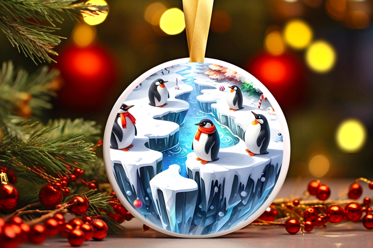 Round Christmass Ornament Sublimation|Clipart