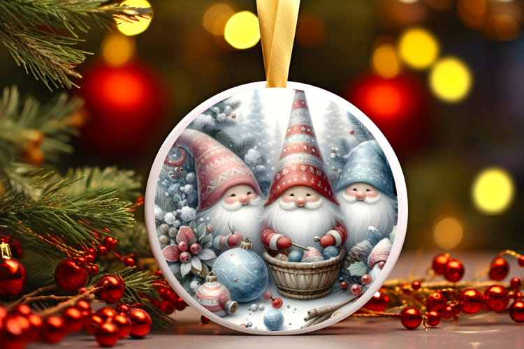 Round Christmass Ornament Sublimation|Clipart