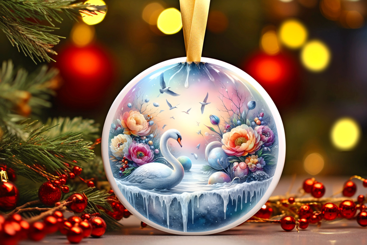 Round Christmass Ornament Sublimation|Clipart