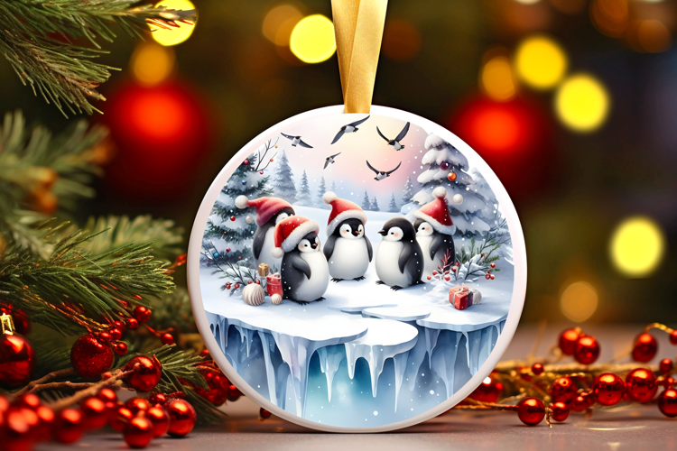 Round Christmass Ornament Sublimation|Clipart