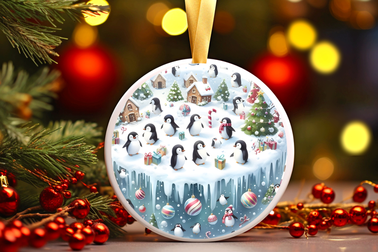 Round Christmass Ornament Sublimation|Clipart