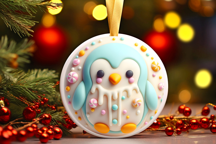 Round Christmass Ornament Sublimation|Clipart