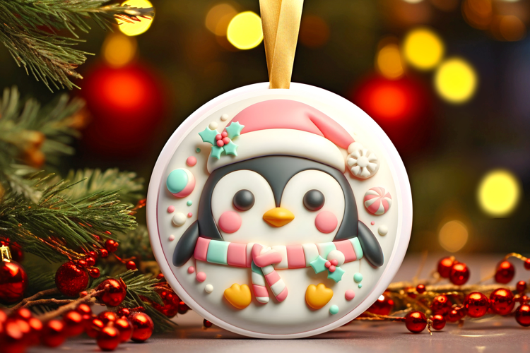 Round Christmass Ornament Sublimation|Clipart