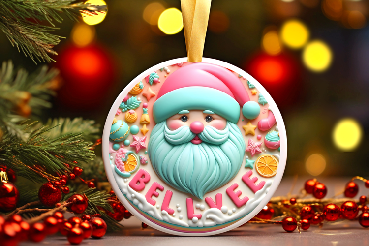 Round Christmass Ornament Sublimation|Clipart