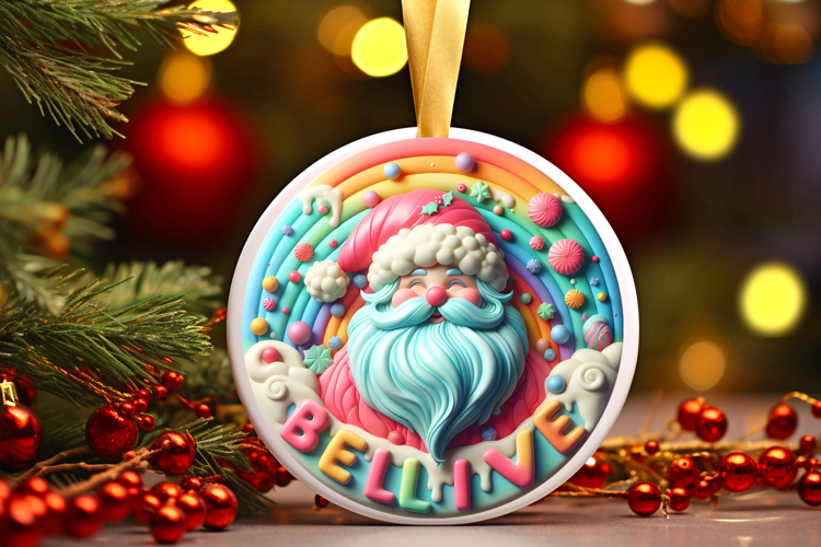 Round Christmass Ornament Sublimation|Clipart