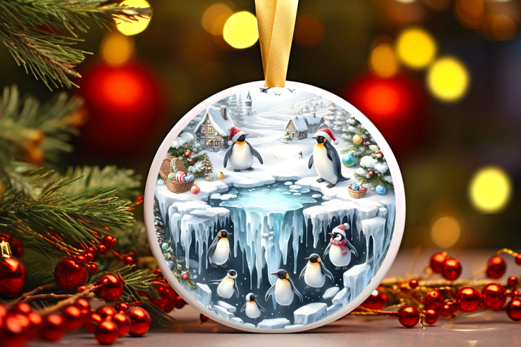 Round Christmass Ornament Sublimation|Clipart